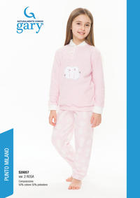 GIRL'S S/L PAJAMAS S20057 Tellini S.r.l. Wholesale Clothing